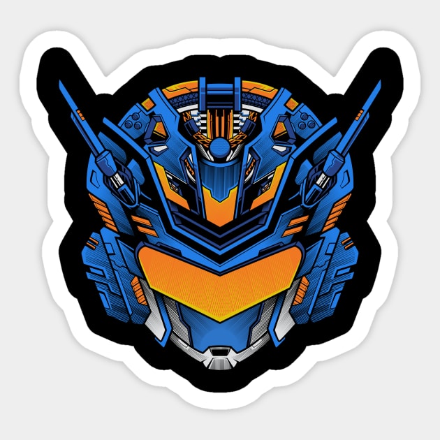 The Great Saiyaman Mecha Version Sticker by midthos